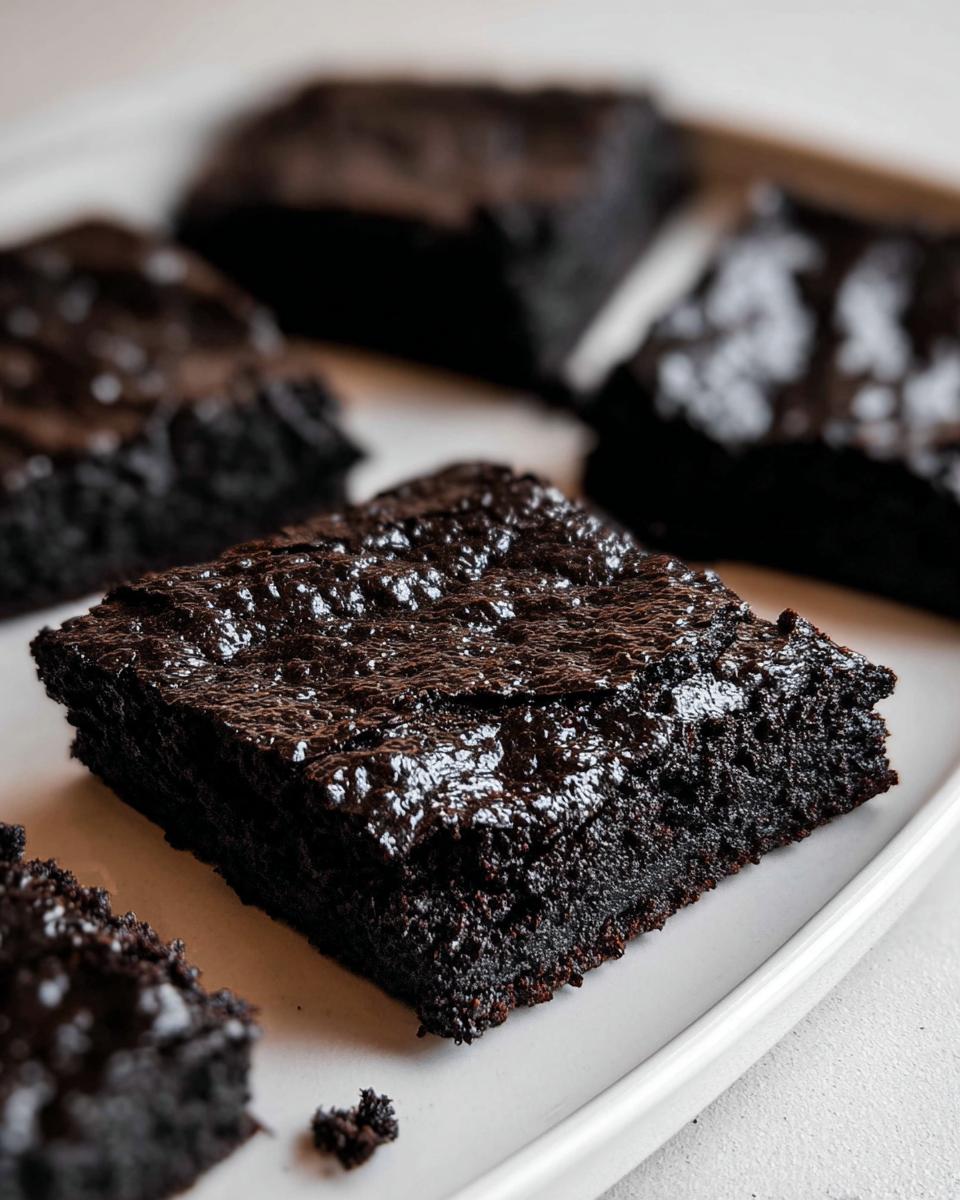Amazing Black Cocoa Brownies: 1 Simple Recipe 5 Black Cocoa Brownies - detail 2