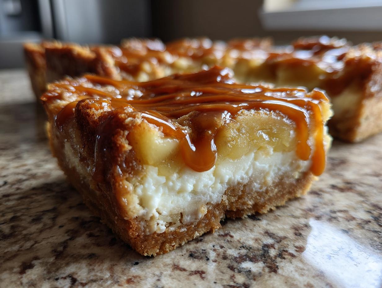 Caramel Apple Cheesecake Bars