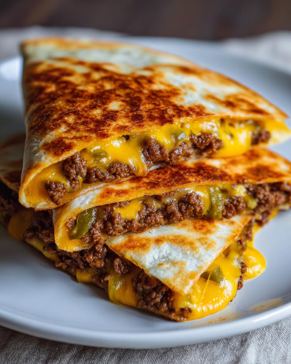 Cheeseburger Quesadillas (Melty Mashup) - detail 2
