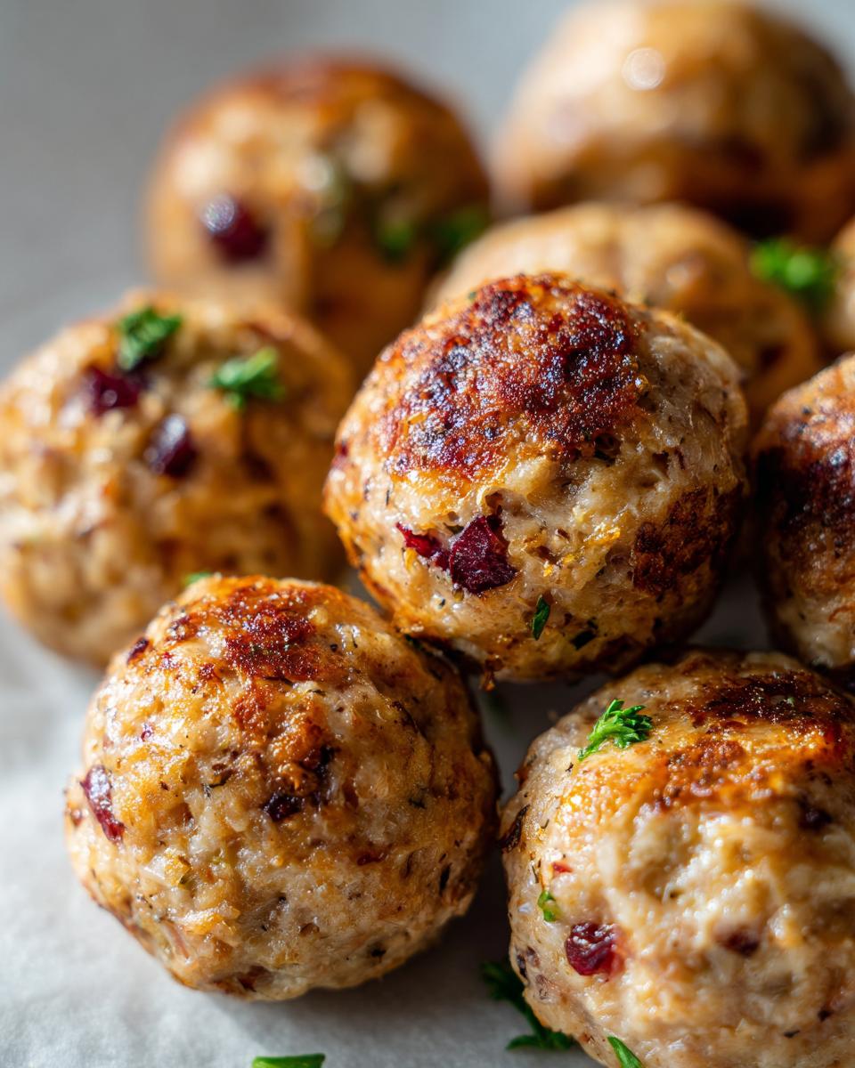 Stunning Cranberry Turkey Stuffing Balls (6 Ways) 4 Cranberry Turkey Stuffing Balls - detail 1