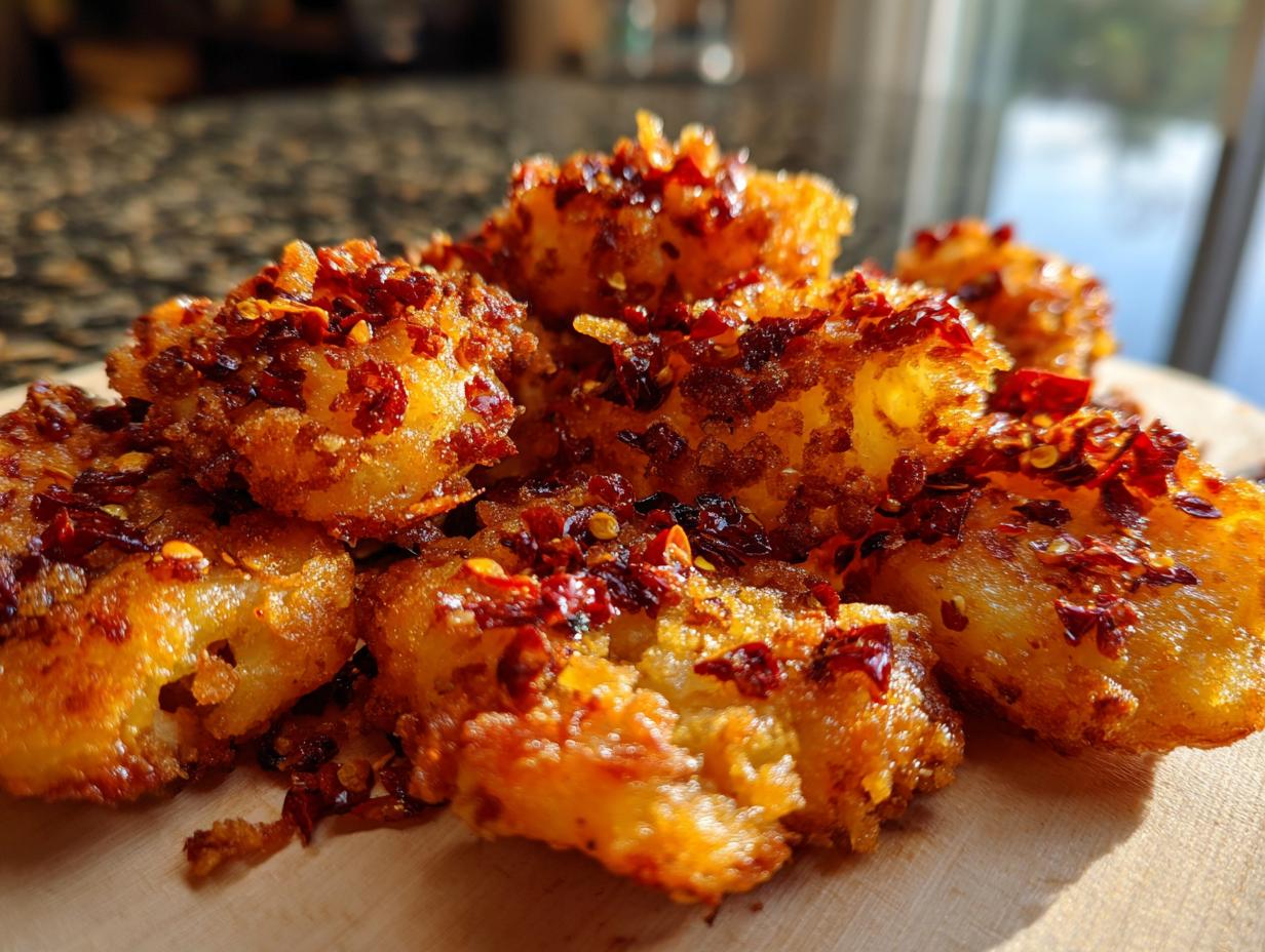 Amazing Crispy Chili Crunch Smashed Potatoes