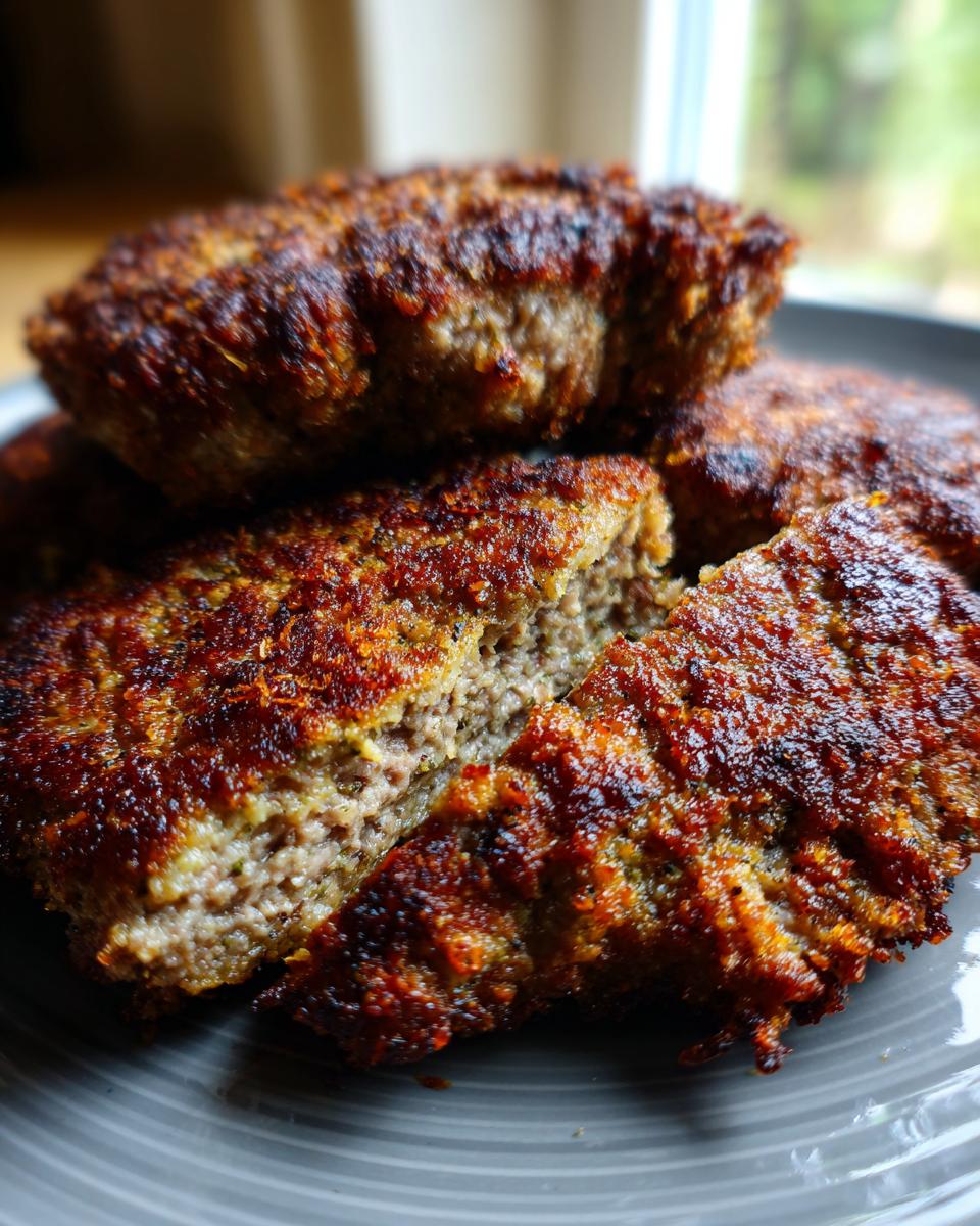 Crispy Parmesan Crusted Beef Cutlets (Low Carb) - detail 1