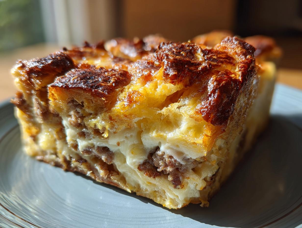 Amazing Croissant Breakfast Casserole: 10 Minutes