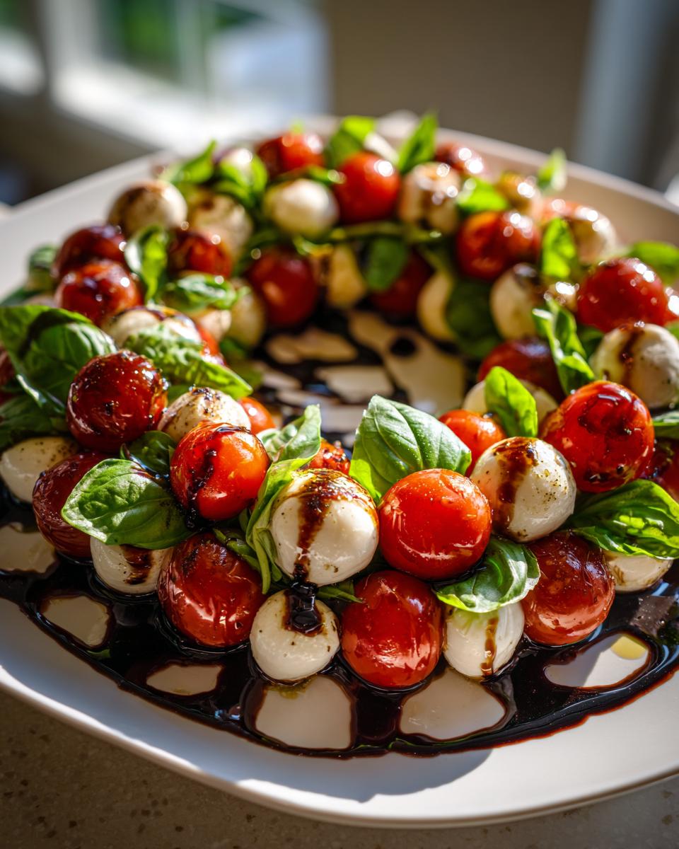 Festive Caprese Wreath Appetizer - detail 2