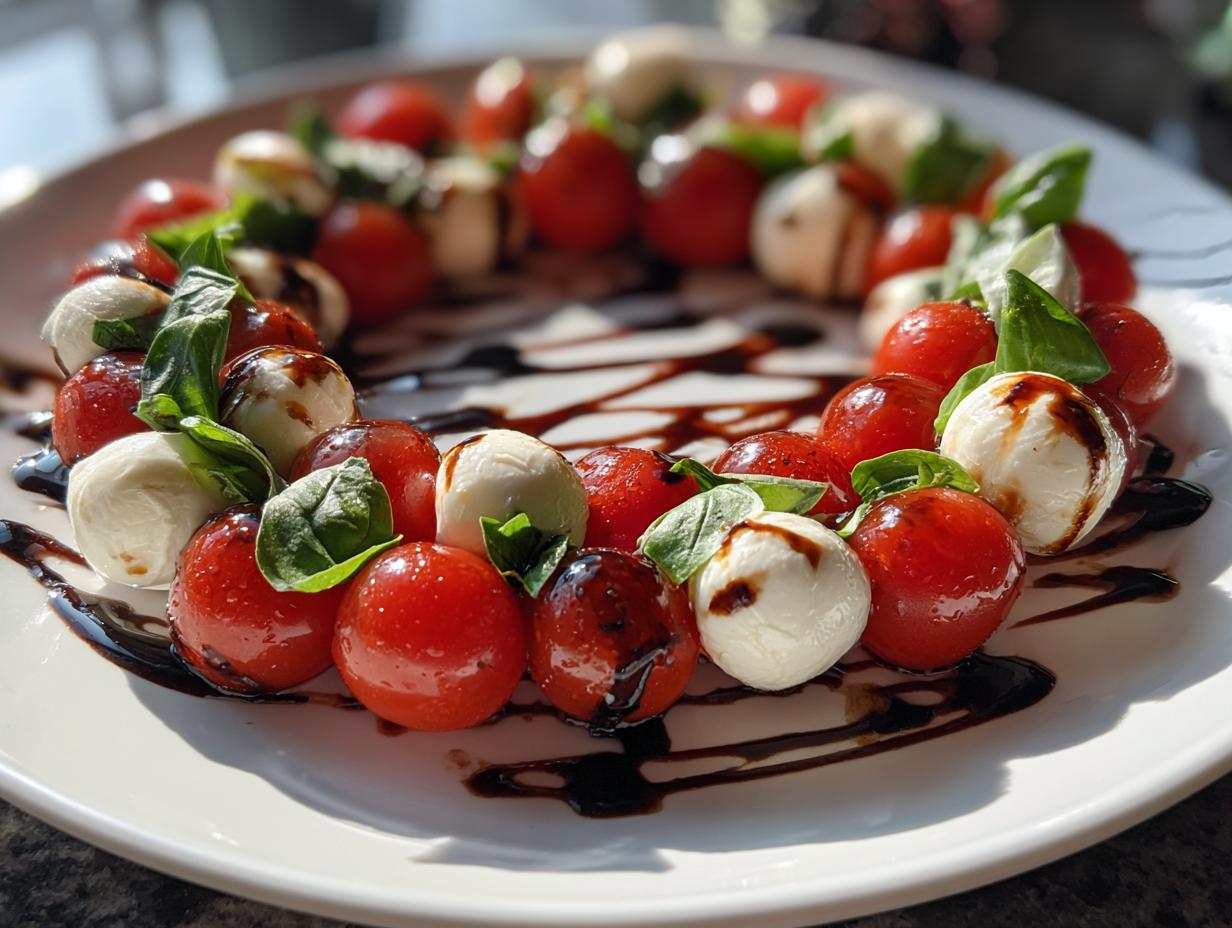 Festive Caprese Wreath Appetizer: 1 Amazing Star