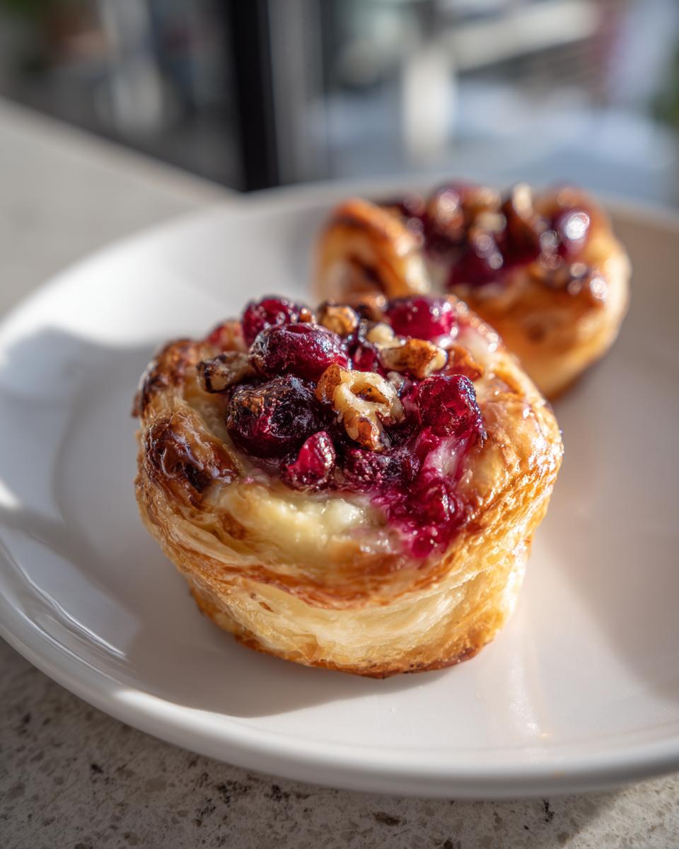 Festive Cranberry Brie Puff Pastry Bites​ - detail 1