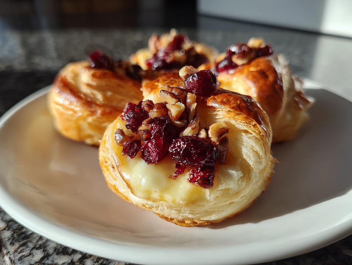 Stunning 3-Ingredient Festive Cranberry Brie Bites