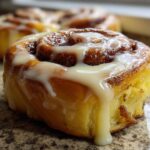 Gingerbread Cinnamon Rolls with Eggnog Glaze