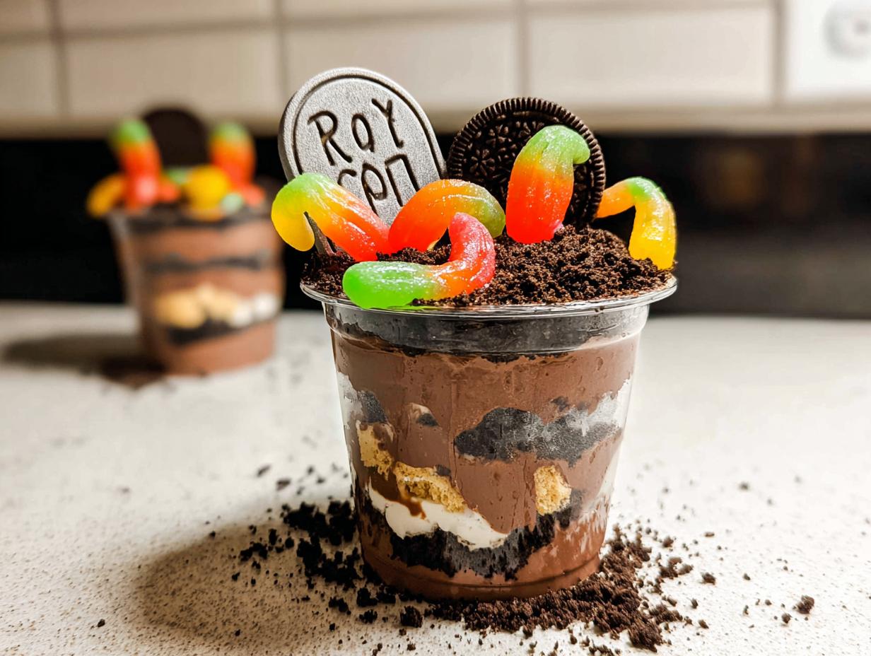 Spooky 3-Layer Halloween Dirt Cups