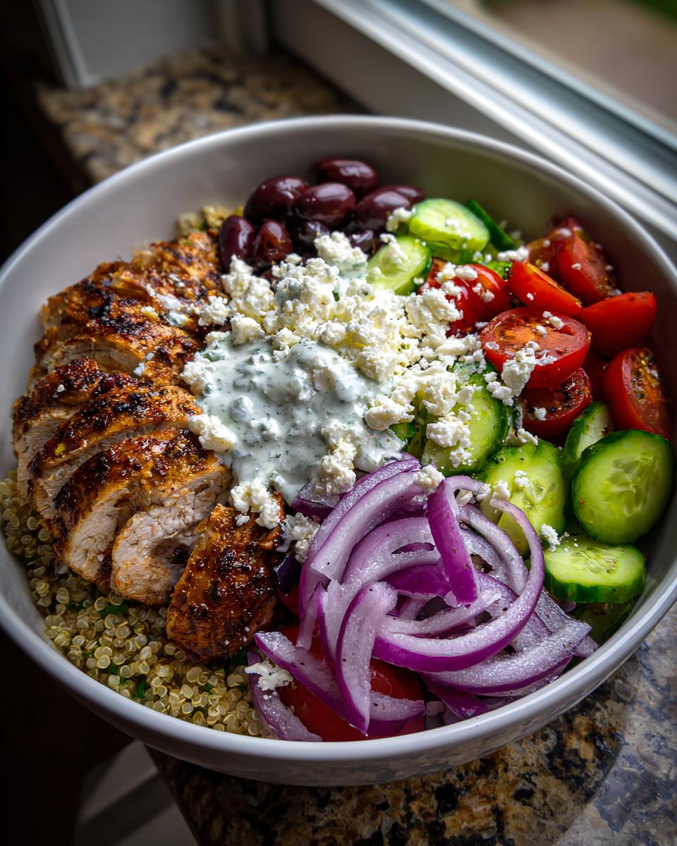 High Protein Greek Chicken Power Bowls - detail 1