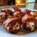 Holiday Bacon-Wrapped Dates With Goat Cheese