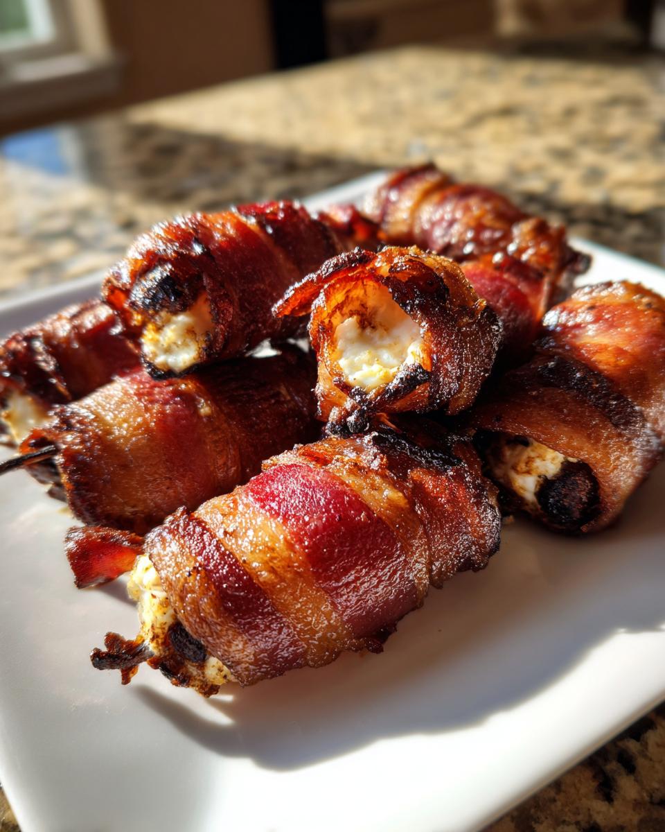 Holiday Bacon-Wrapped Dates With Goat Cheese - detail 2