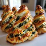 Holiday Tree Spinach Dip Breadsticks