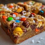 Leftover Halloween Candy Cookie Bars