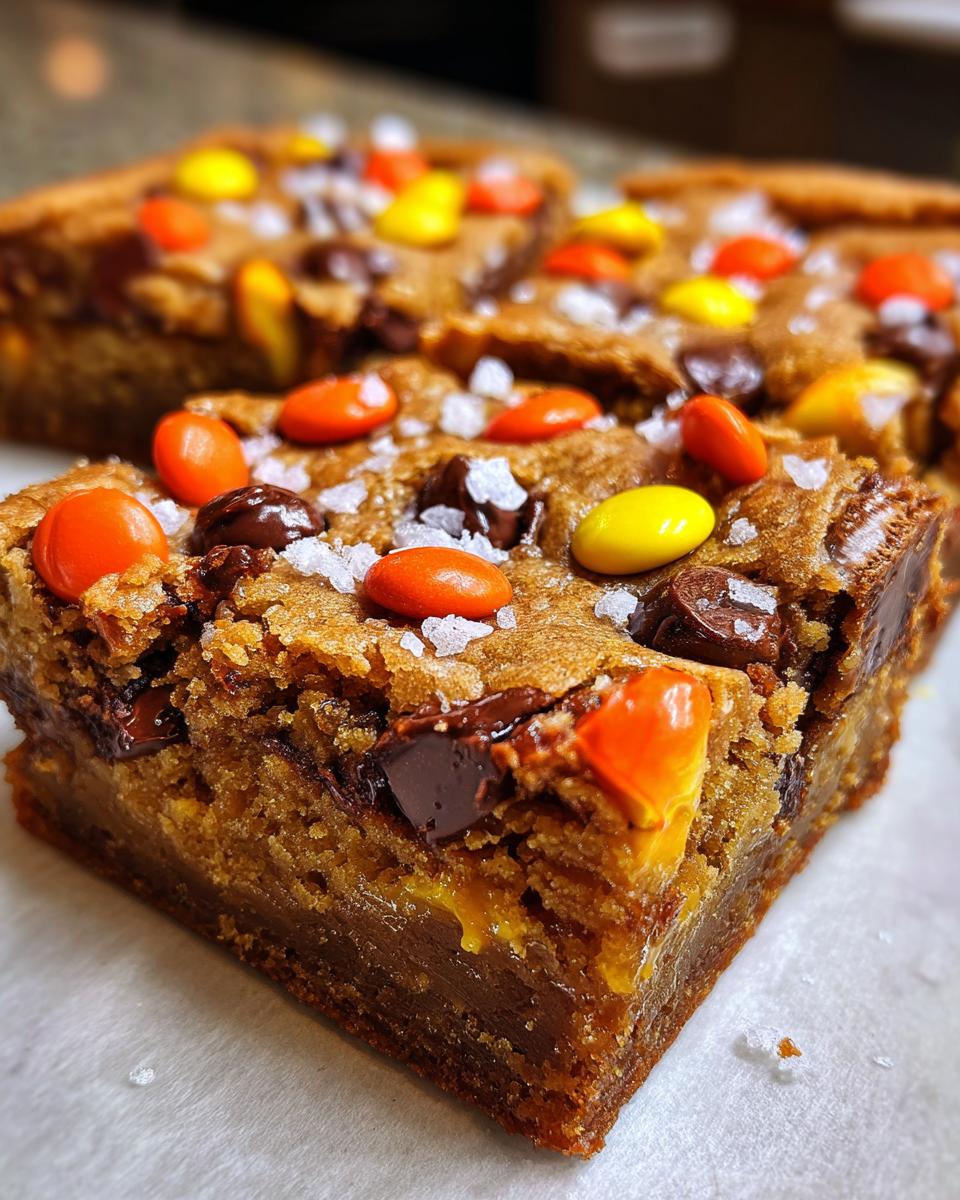 Leftover Halloween Candy Cookie Bars - detail 2