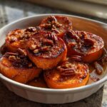 Maple Bourbon Glazed Sweet Potatoes
