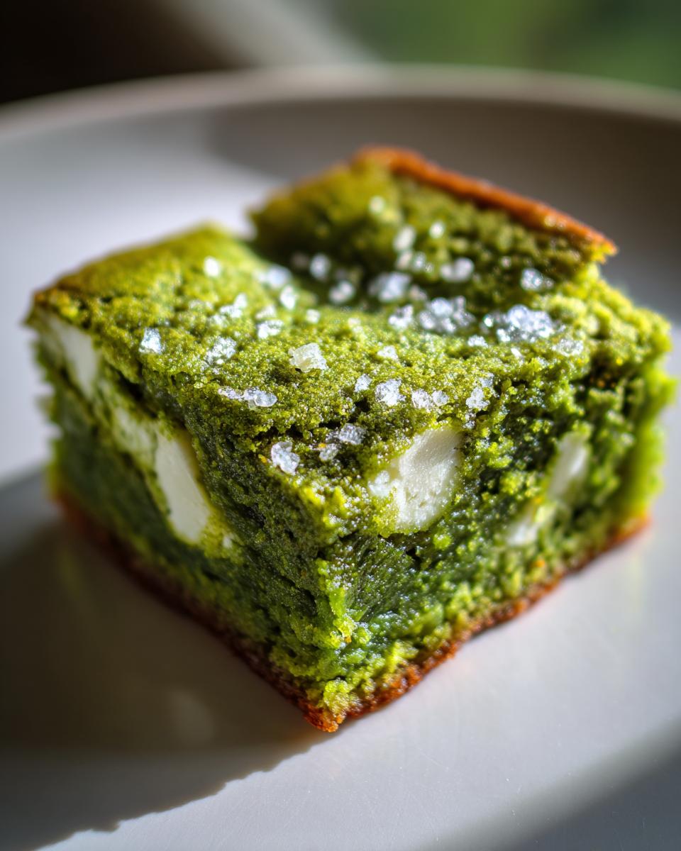 Matcha White Chocolate Blondies​ - detail 1
