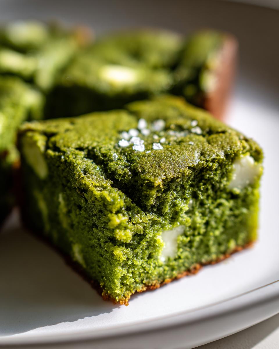 Matcha White Chocolate Blondies​ - detail 2