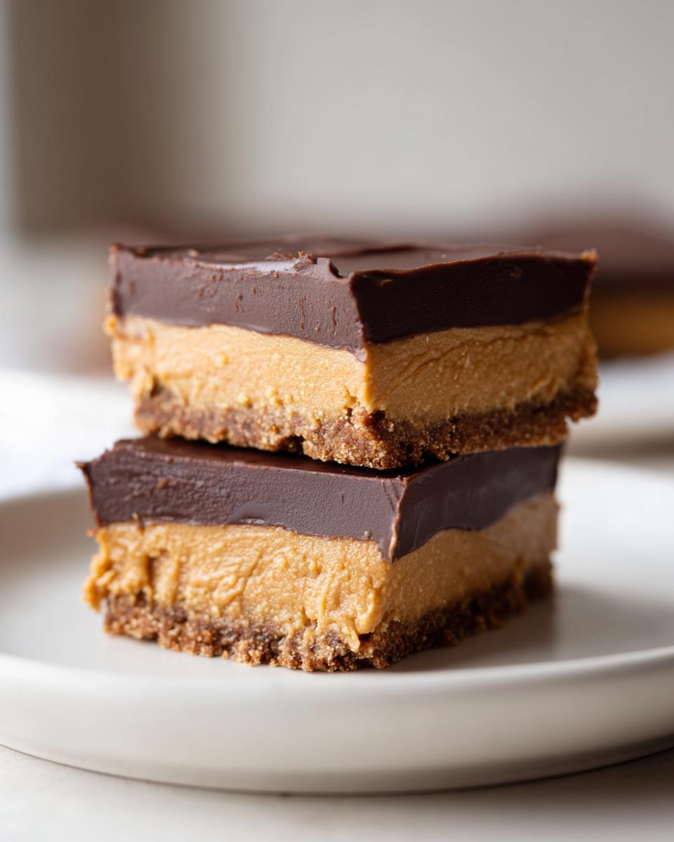 No-Bake Chocolate Peanut Butter Bars - detail 1