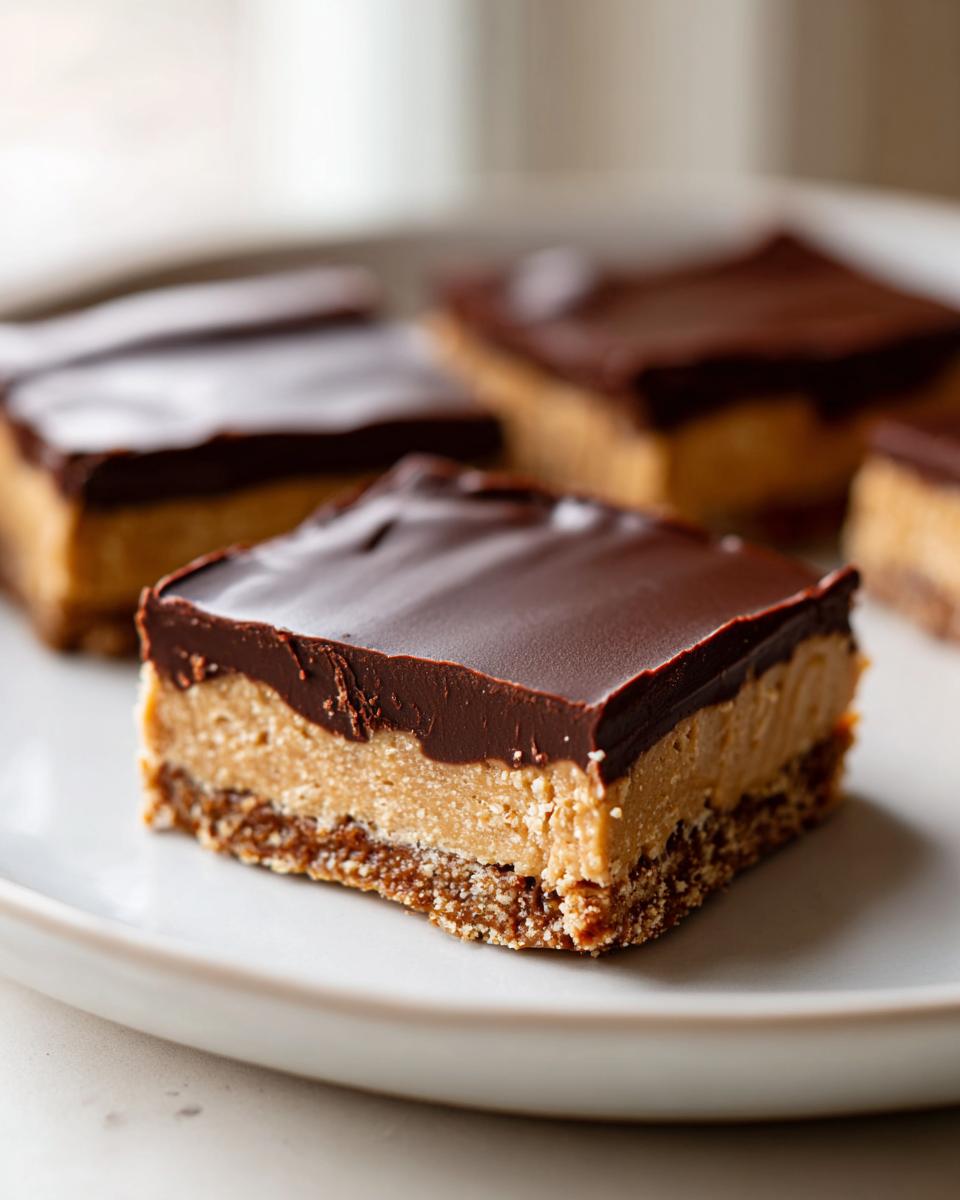 No-Bake Chocolate Peanut Butter Bars - detail 2