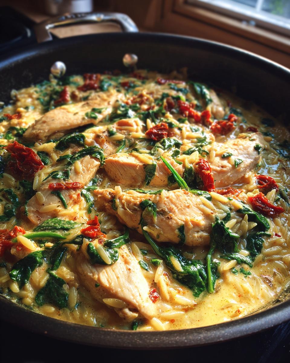 One-Pan Creamy Tuscan Chicken Orzo - detail 1