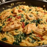 One-Pan Creamy Tuscan Chicken Orzo