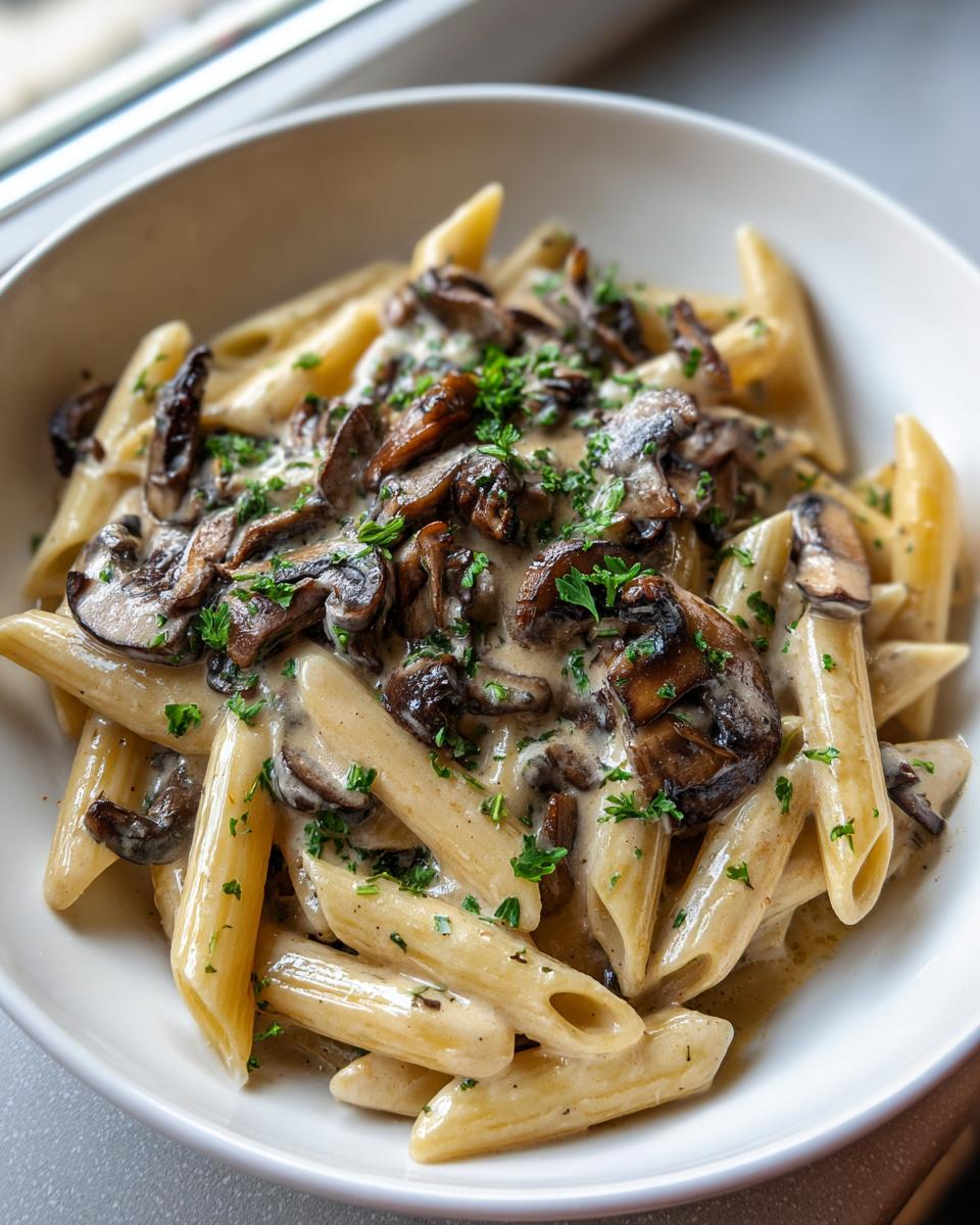 Amazing 1-Pot Creamy Mushroom Pasta dish 7 One-Pot Creamy Mushroom Pasta - detail 3