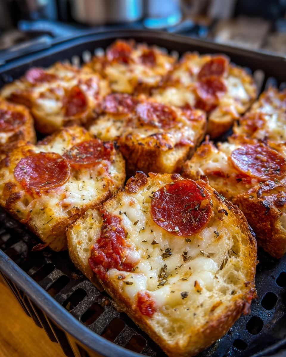 Ooey-Gooey Air Fryer Garlic Bread Pizza Bites - detail 1
