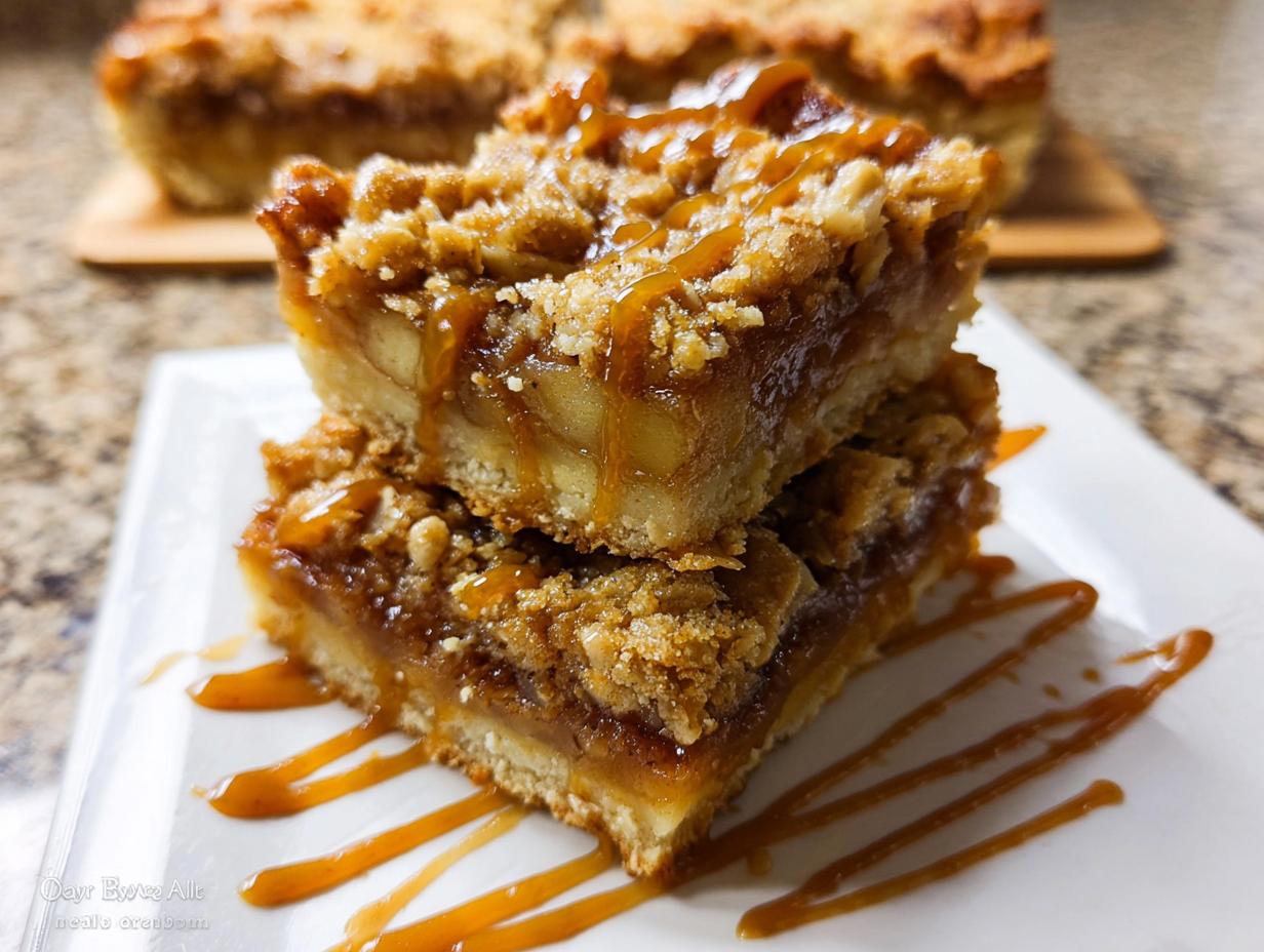 Amazing Salted Caramel Apple Pie Bars (16 Easy Servings)