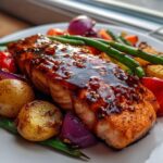Sheet Pan Honey Garlic Salmon with Roasted Veggies