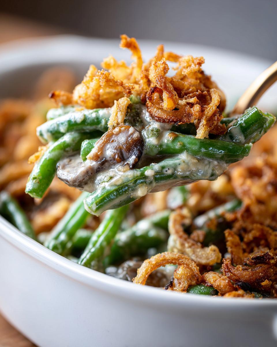 Southern Green Bean Casserole - detail 2
