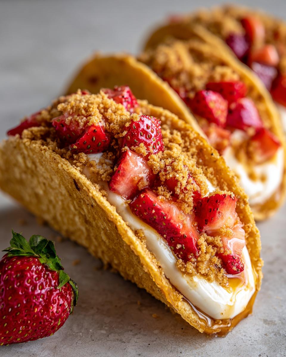 Strawberry Crunch Cheesecake Tacos - detail 2