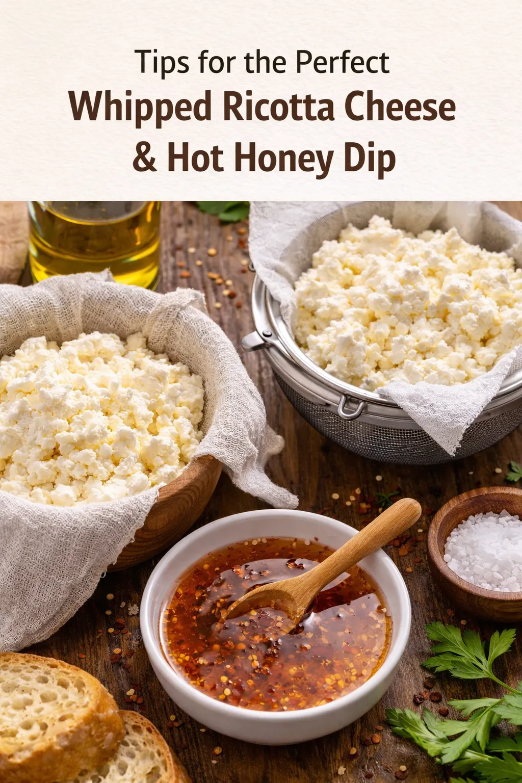 Tips for the Perfect Whipped Ricotta Cheese & Hot Honey Dip