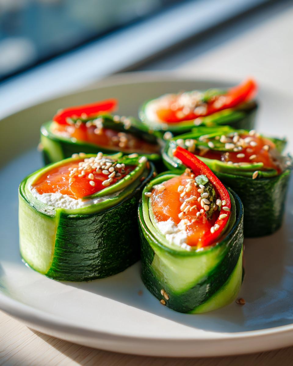 Viral Cucumber Cream Cheese Sushi - detail 2