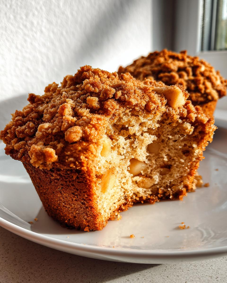 Apple Muffins with Cinnamon Crumble - detail 2