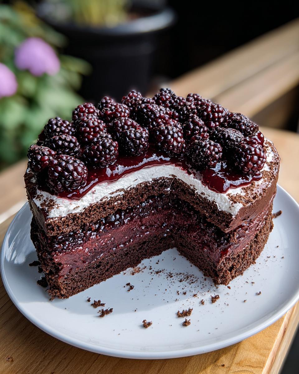 Blackberry Velvet Gothic Cake - detail 1