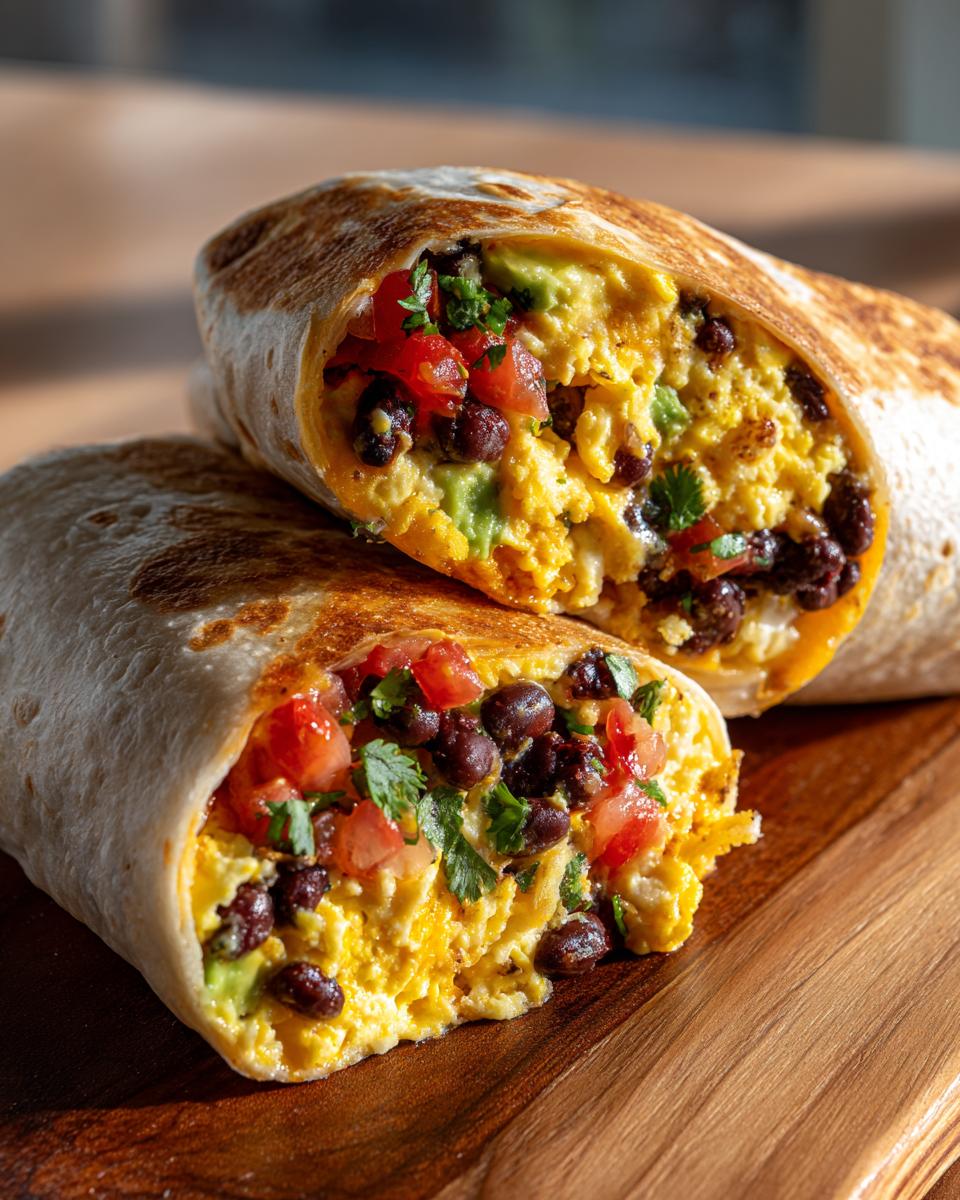 Breakfast Burrito with Black Beans and Pico - detail 1