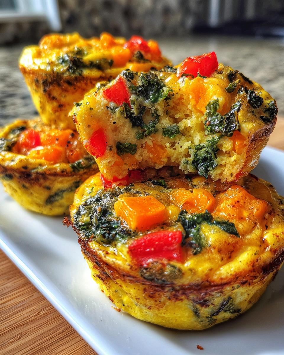 Breakfast Egg Muffins: 1 Amazing Recipe 5 Breakfast Egg Muffins with Winter Veggies - detail 2