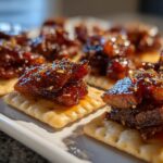 Candied beef bacon crackers