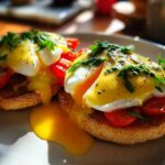 Caprese Eggs Benedict with Healthier Hollandaise