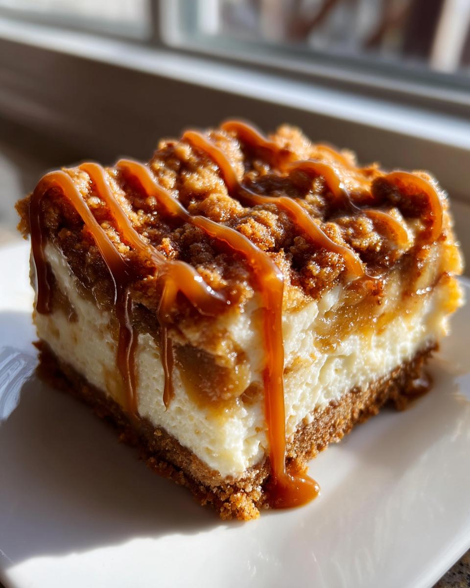 Caramel Apple Cheesecake Bars​ - detail 1