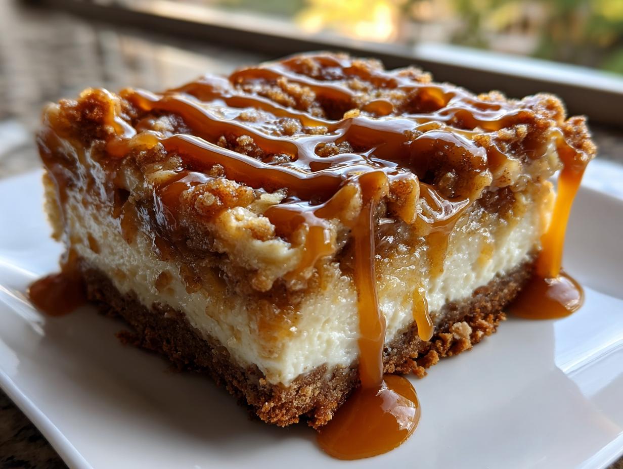 Astounding 16 Caramel Apple Cheesecake Bars