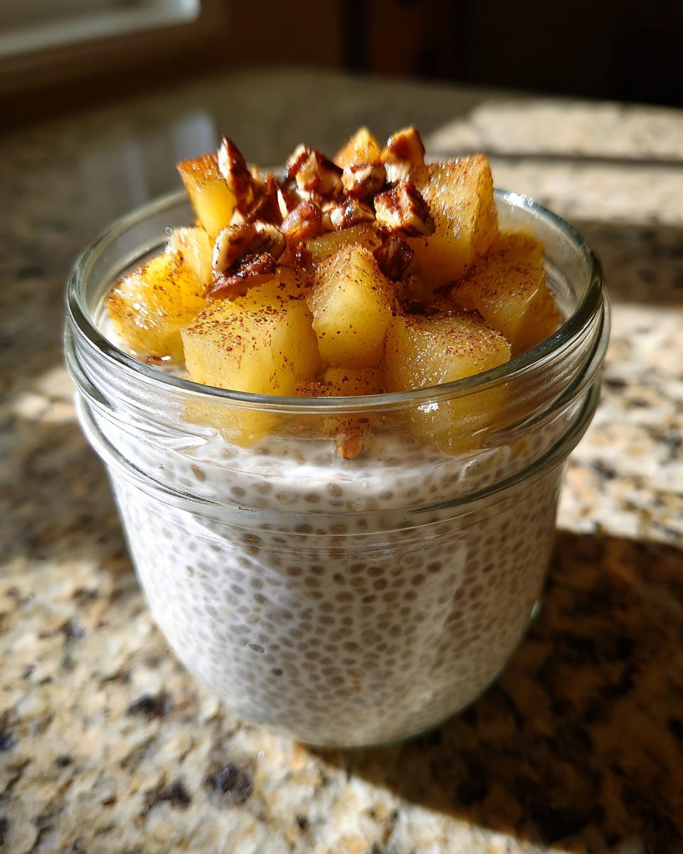 Chia Pudding with Milk and Fruit - detail 1