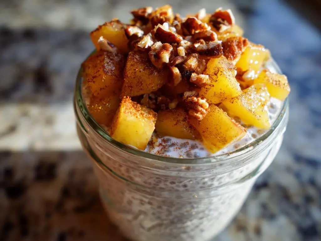 Chia Pudding with Milk and Fruit