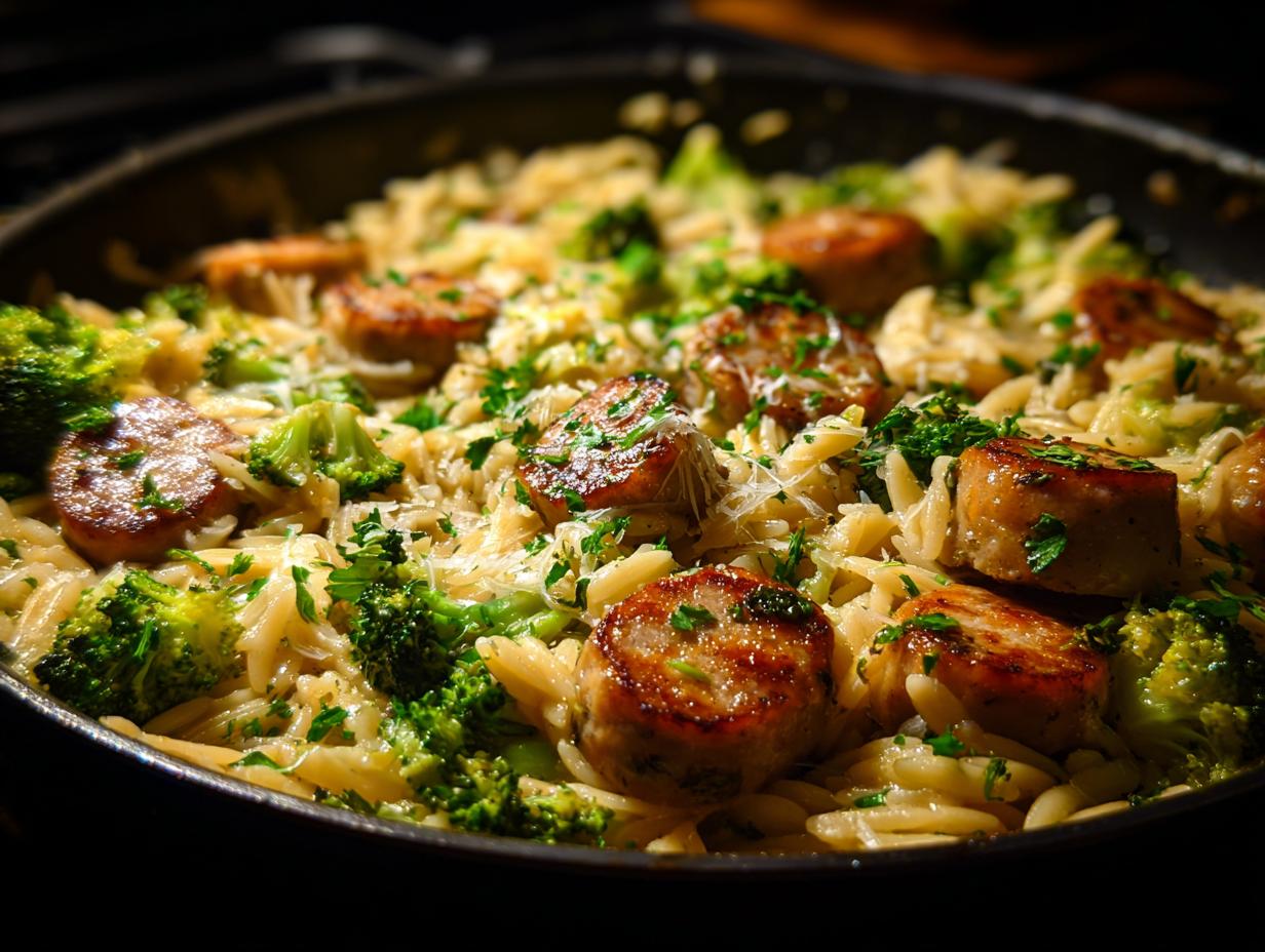 Amazing 30-Minute Chicken Sausage Orzo Joy