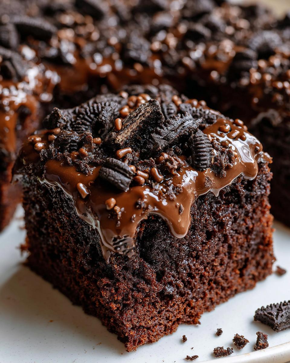 Chocolate sheet cake - detail 2