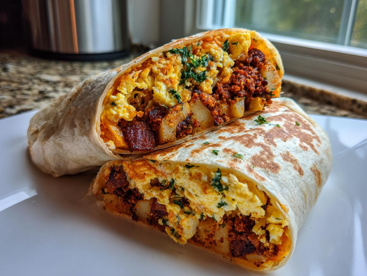 Chorizo Breakfast Burrito Recipe: 6 Fluffy Folds