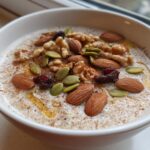 Cinnamon Quinoa Bowl with Milk and Nuts
