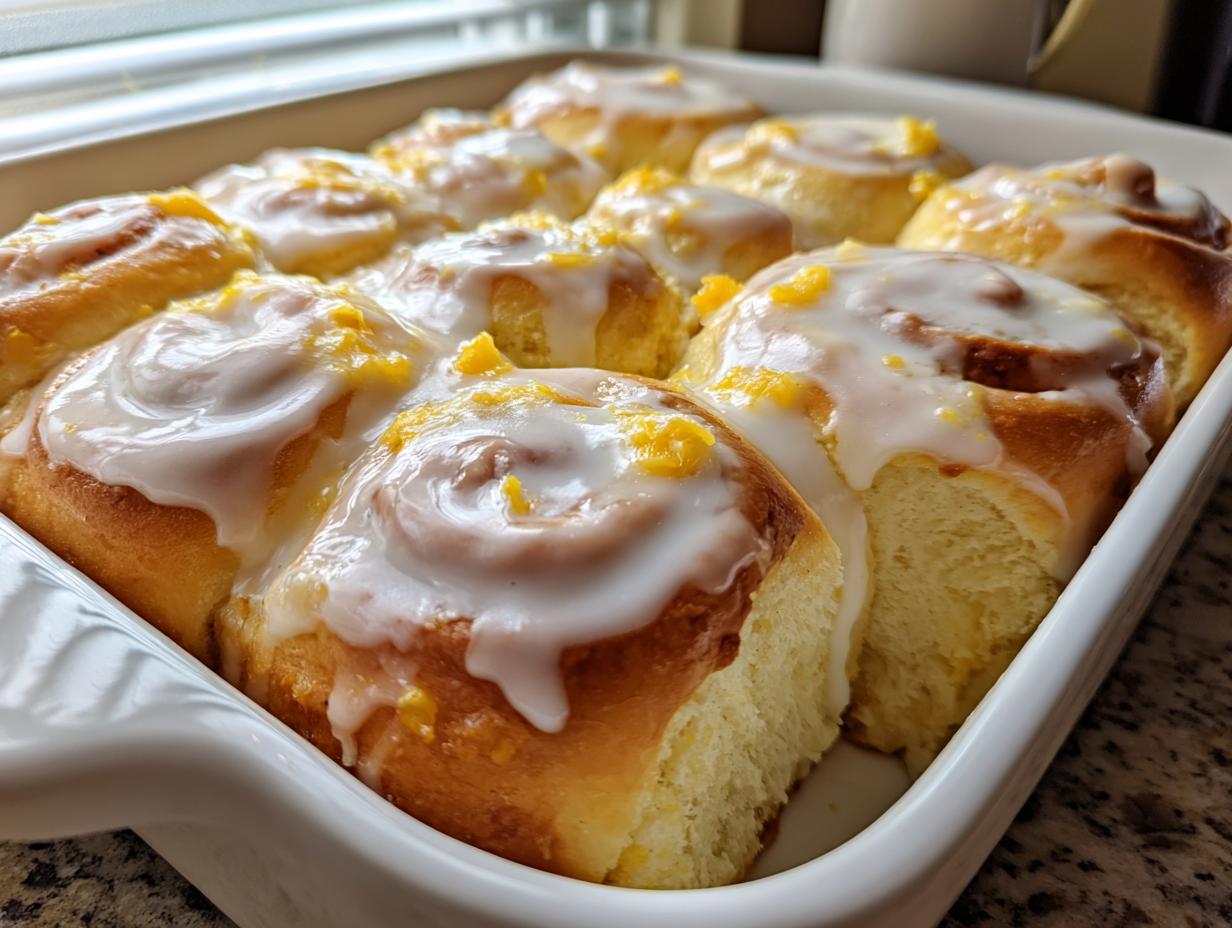 Super Sweet Copycat Bakery-Style Lemon Swirl Rolls 12