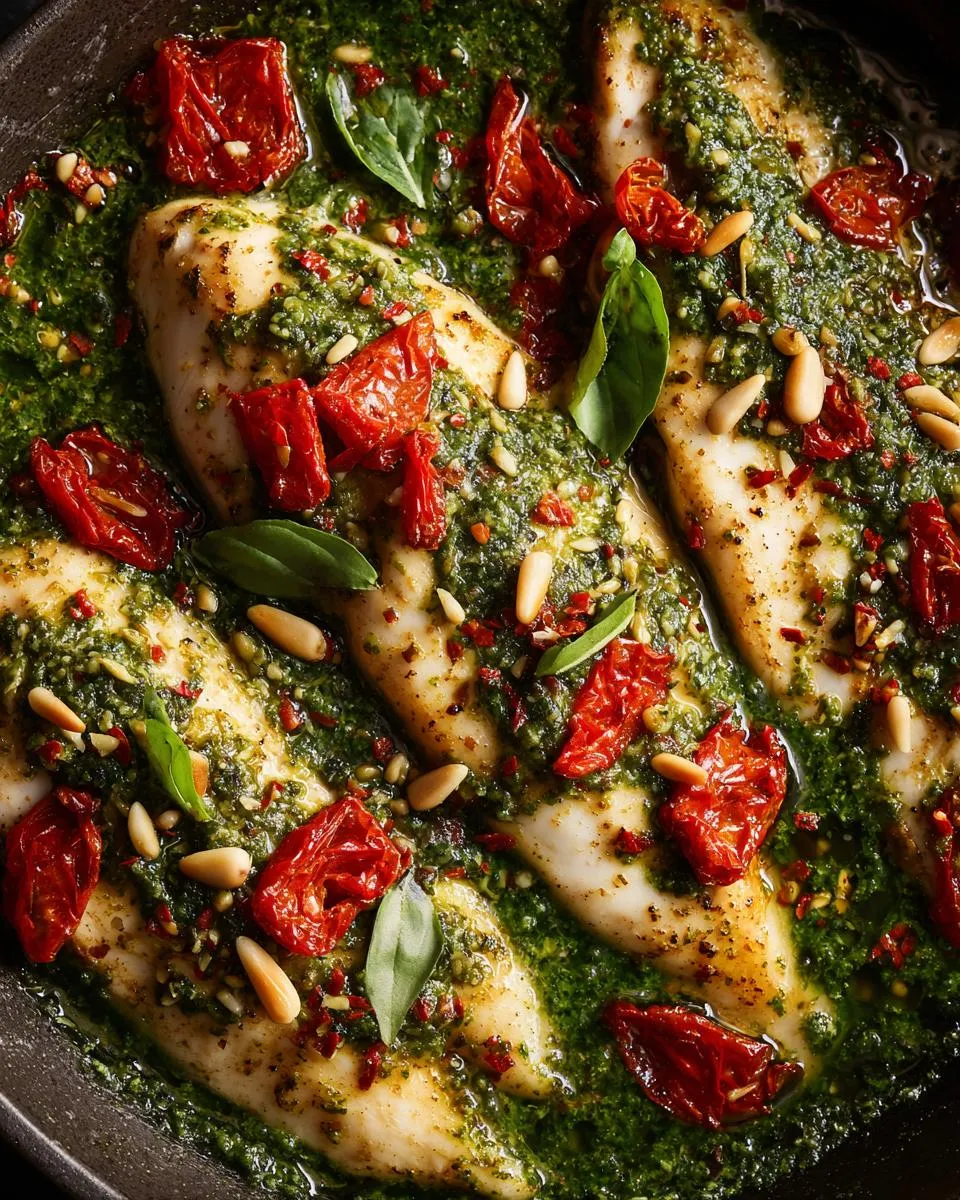 Copycat Italian Trattoria Pesto Chicken - detail 2